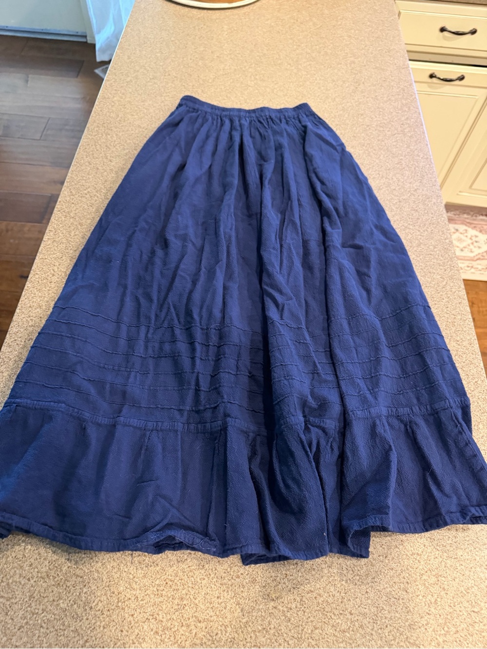 Women's Navy Blue Full Maxi Skirt
